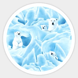 Polar Bear Family Sticker